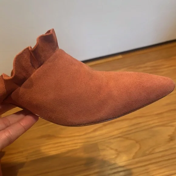 Loeffler Randall Berkley Mule Heels Suede Dusty Rose 8.5 Kitten Heel - Picture 8 of 10